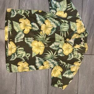 Tommy Bahama Green and Yellow Floral Shirt